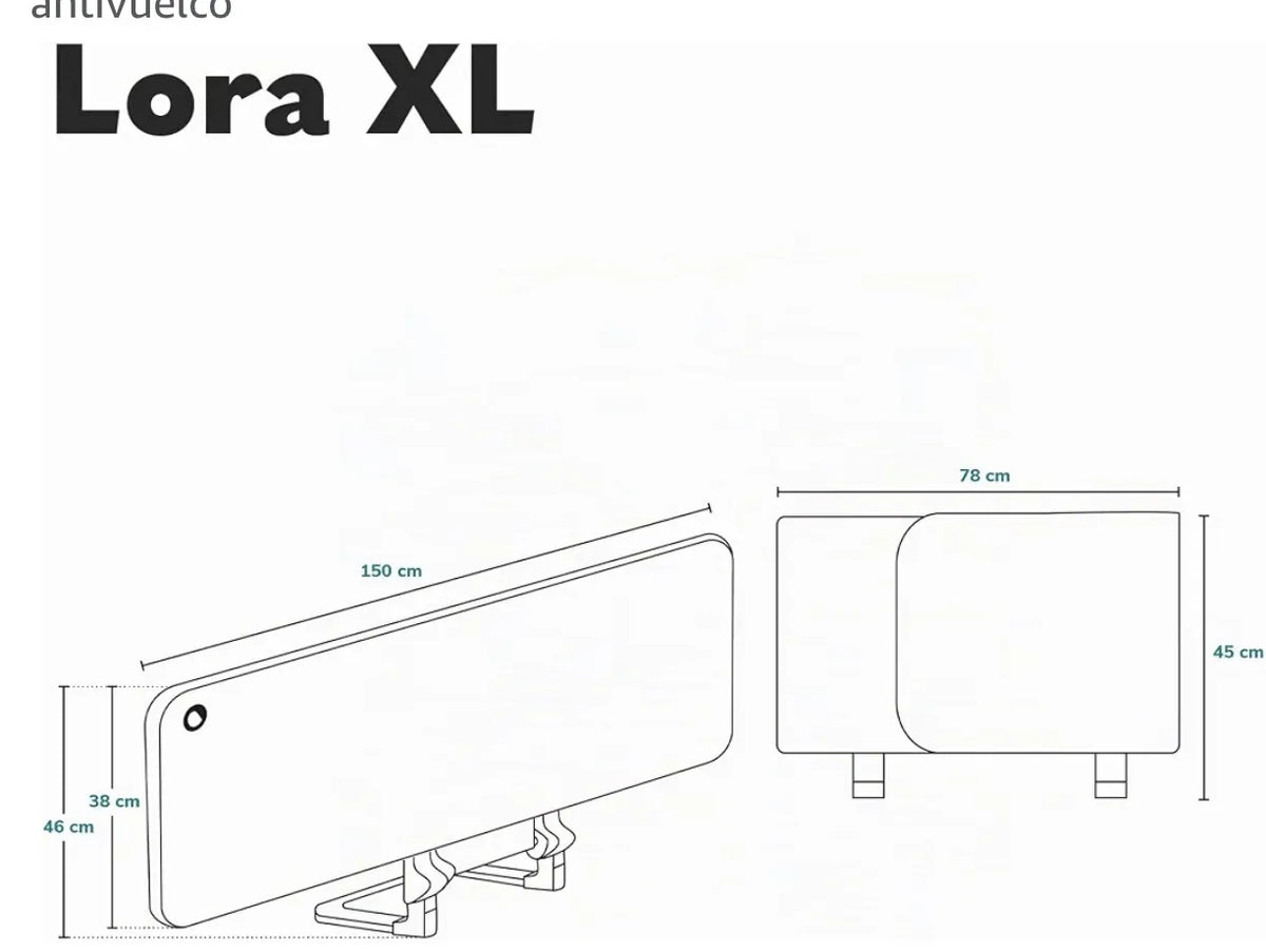 Barrera portátil para cama de bebe