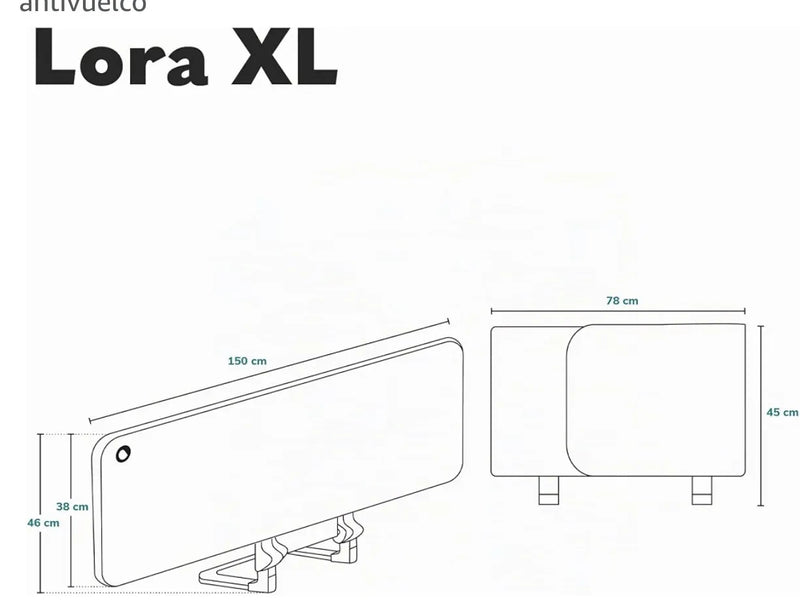 Barrera portátil para cama de bebe