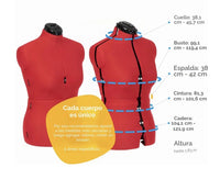 Maniquí ajustable para costura