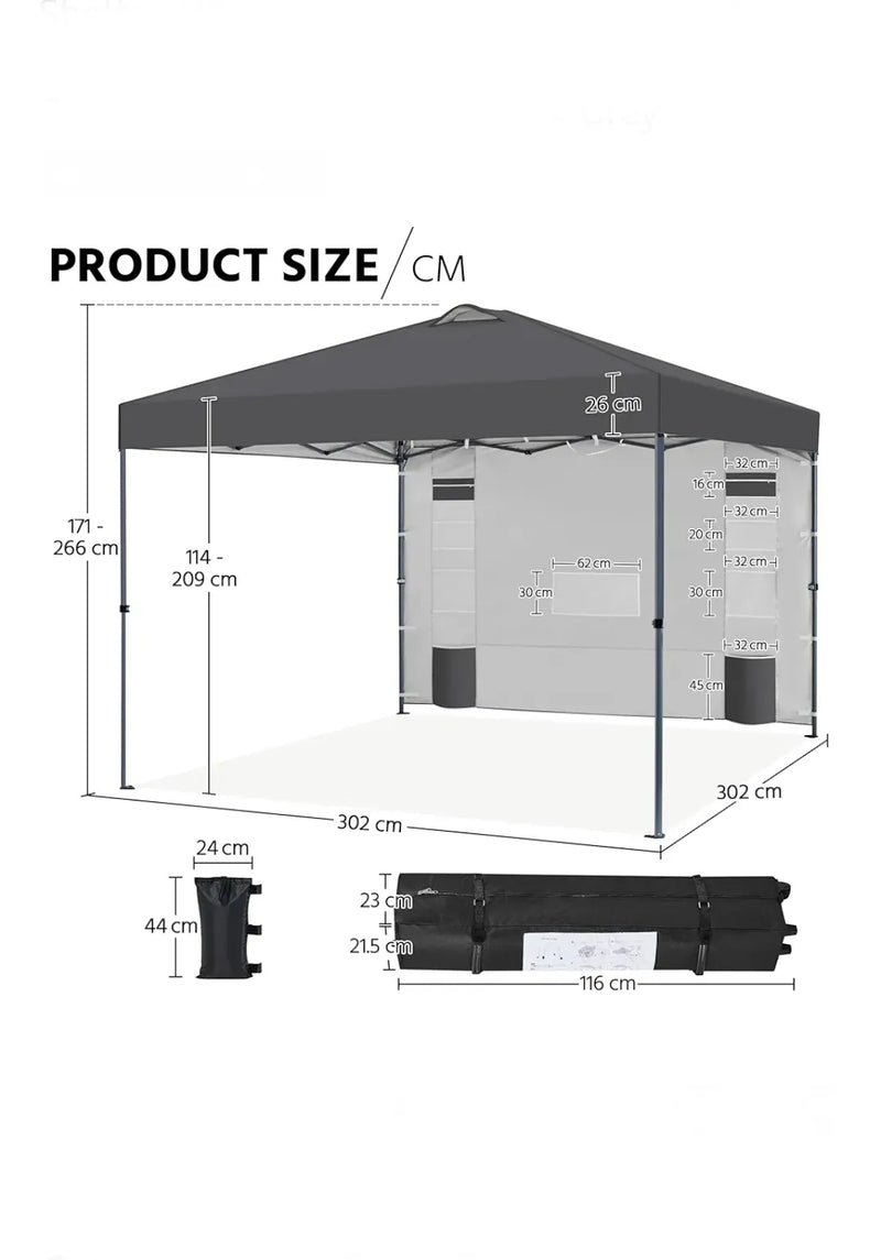 Gazebo plegable de 3x3 m - YAHEETECH