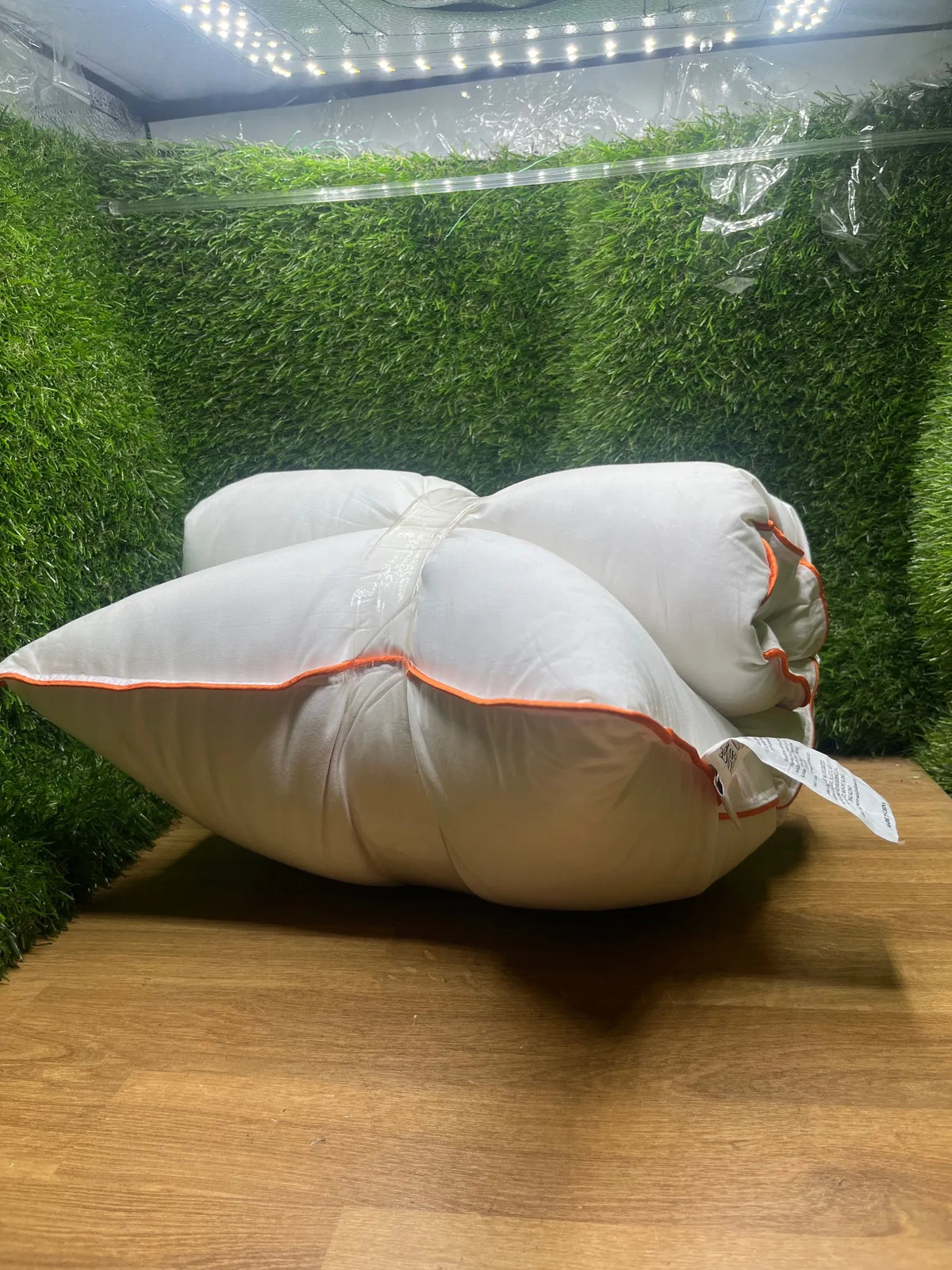 Almohada de Plumas 40x80cm Orange Wave
