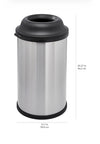 Cubo de basura redondo abierto Amazon Basics