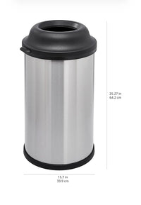 Cubo de basura redondo abierto Amazon Basics