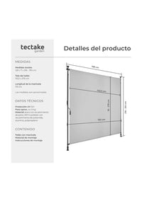 Toldo Vertical Exterior con Manivela 150cm