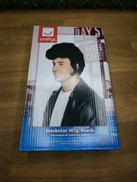 Peluca Negra Rockstar Wig