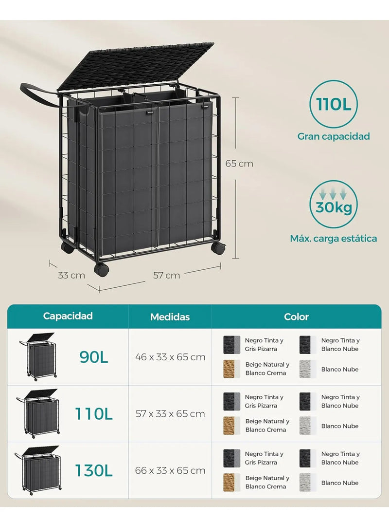 Cesto Rops Sucia 110 L SONGMICS