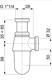 Sifón de lavabo Wirquin