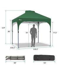 Carpa 3X3 verde - YITAHOME