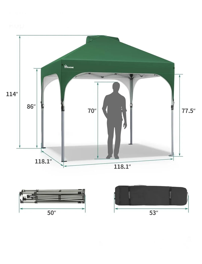 Carpa 3X3 verde - YITAHOME