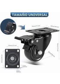 Ruedas para Muebles de 50mm