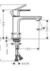 Grifo lavabo sin desagüe hansgrohe Rebris S