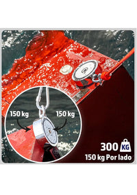 Imanes Neodimio Potente Fuerza de Atracción 300KG (2x 150kg)