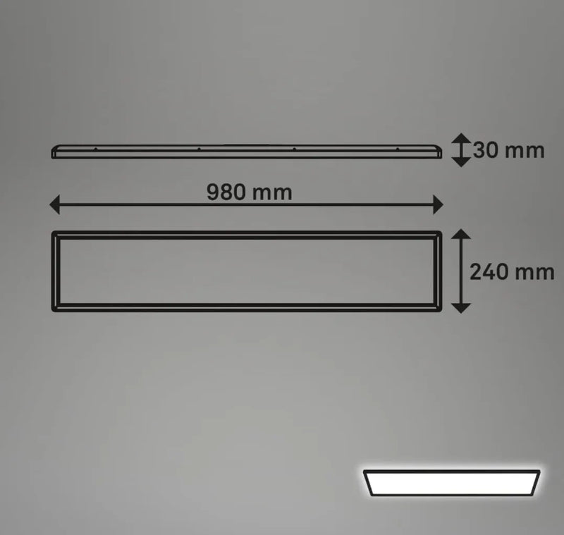 Plafón LED rectangular ultra plano - Briloner