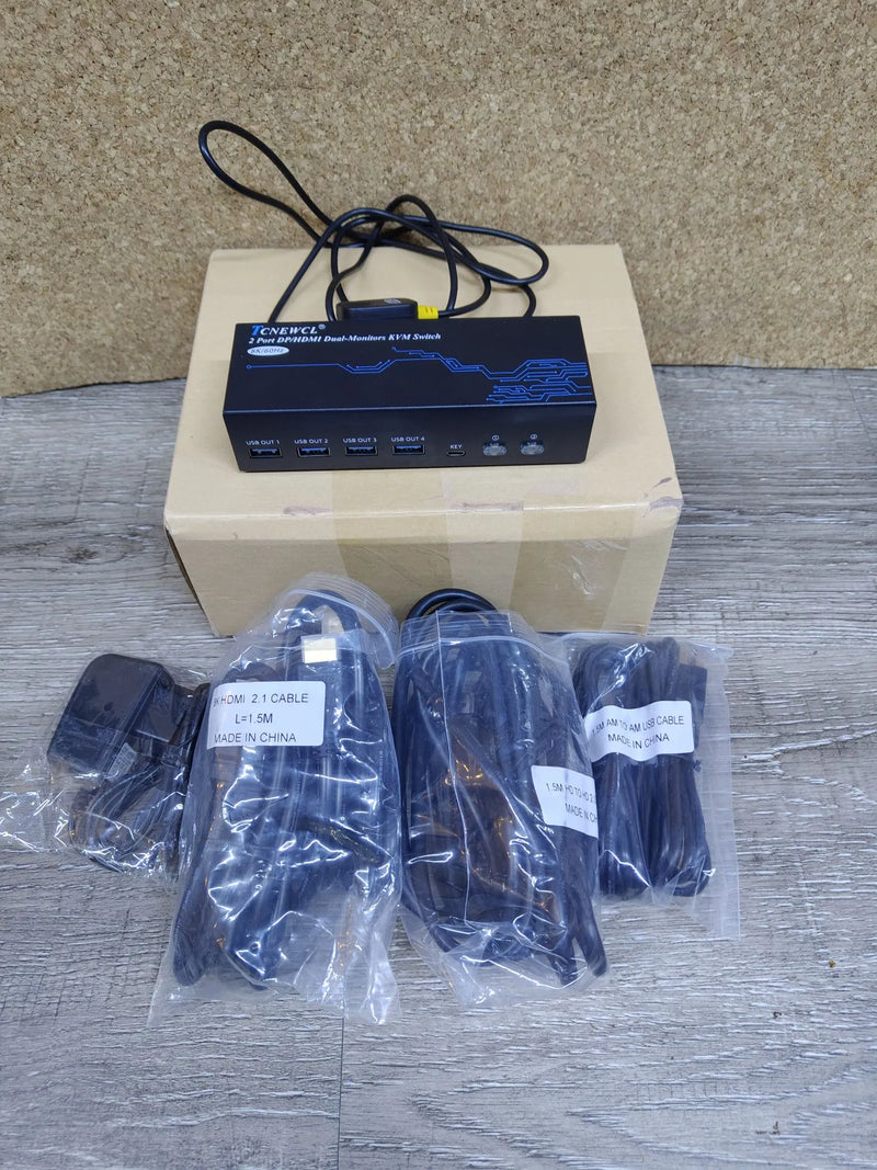 conmutador KVM dual monitor HDMI DisplayPort TCNEWCL