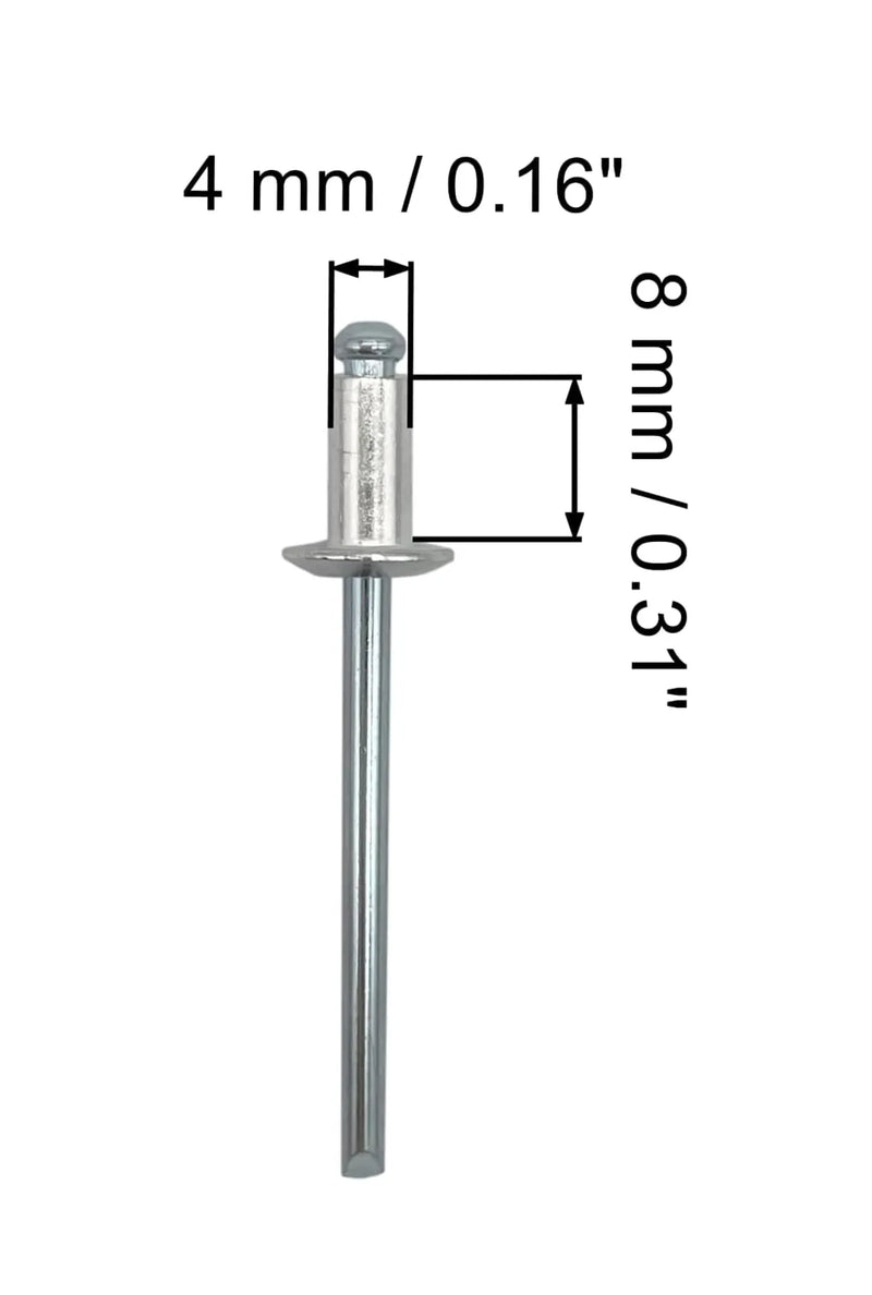 Remaches ciegos de 4,0 x 8 mm