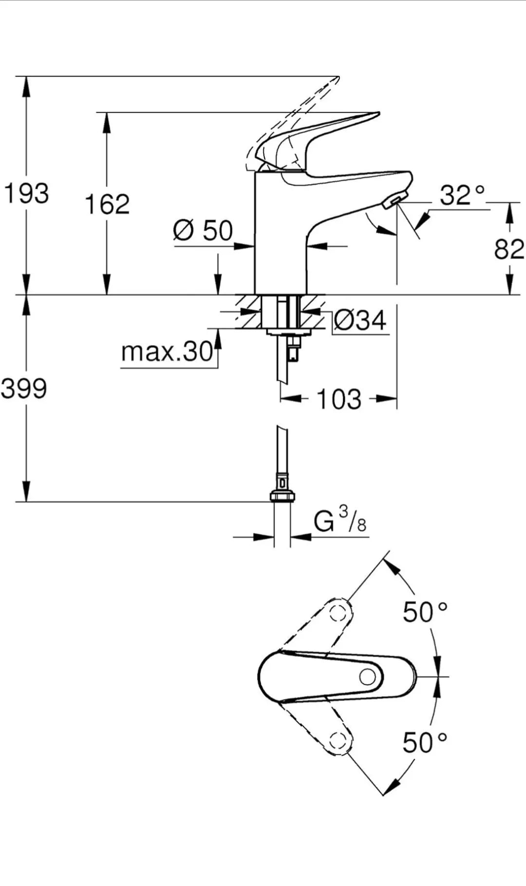Grifo de lavabo GROHE SWIFT