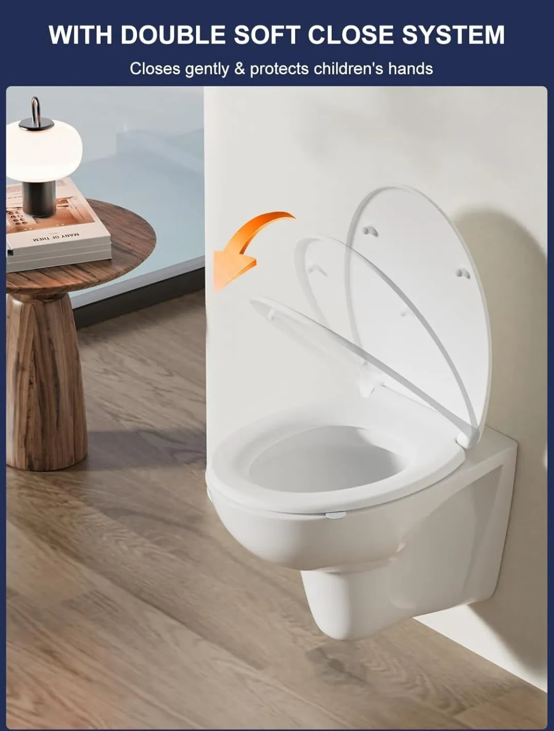 Asiento de inodoro de cierre suave - Yeaupe