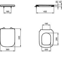 Asiento con tapa de inodoro - Ideal standard