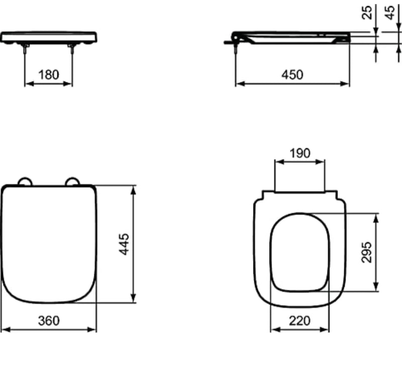 Asiento con tapa de inodoro - Ideal standard