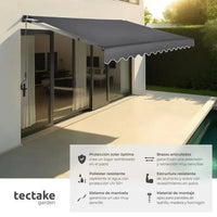 Toldo con brazo articulado