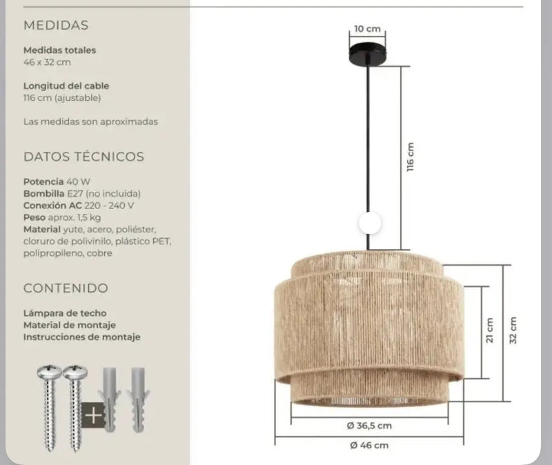 Lámpara colgante