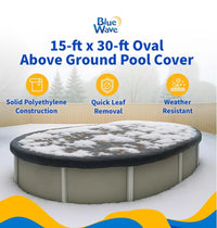 Funda de invierno para piscina ovalada - Blue wave