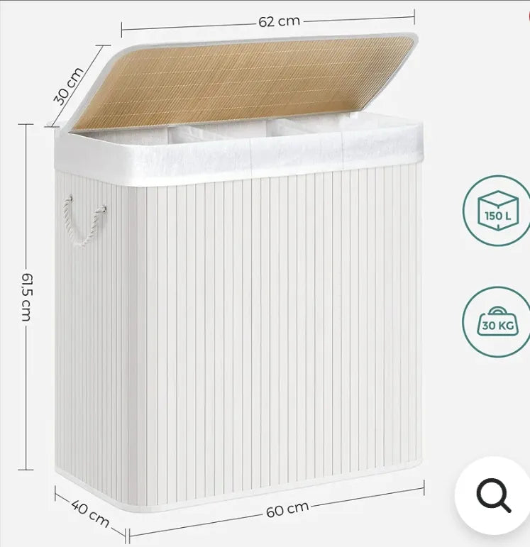 Cesta de bambú para la ropa