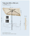 Toldo protección solar songmics