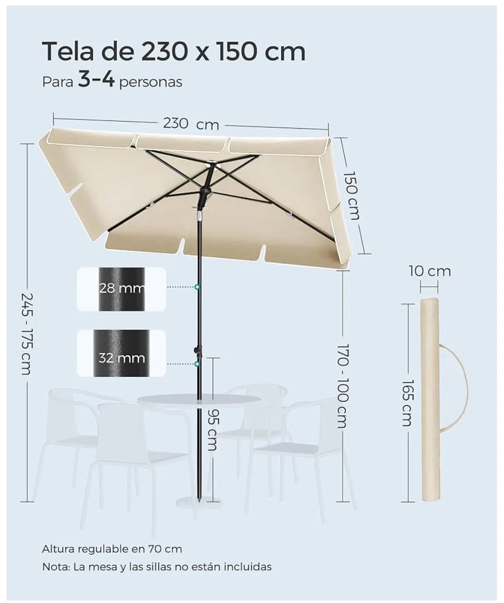 Toldo protección solar songmics
