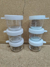 6 Recipientes de vidrio para porciones 150ml Beaba