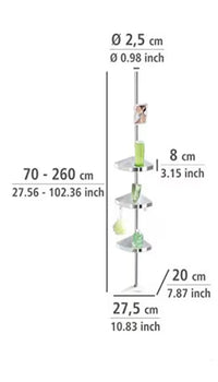 Esquinero telescópico Ducha - WENKO