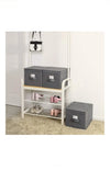 Juego de 3 cajas de almacenamiento plegables con tapas,