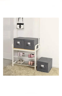 Juego de 3 cajas de almacenamiento plegables con tapas,