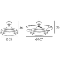 Ventilador de techo con luz - Fabrilamp