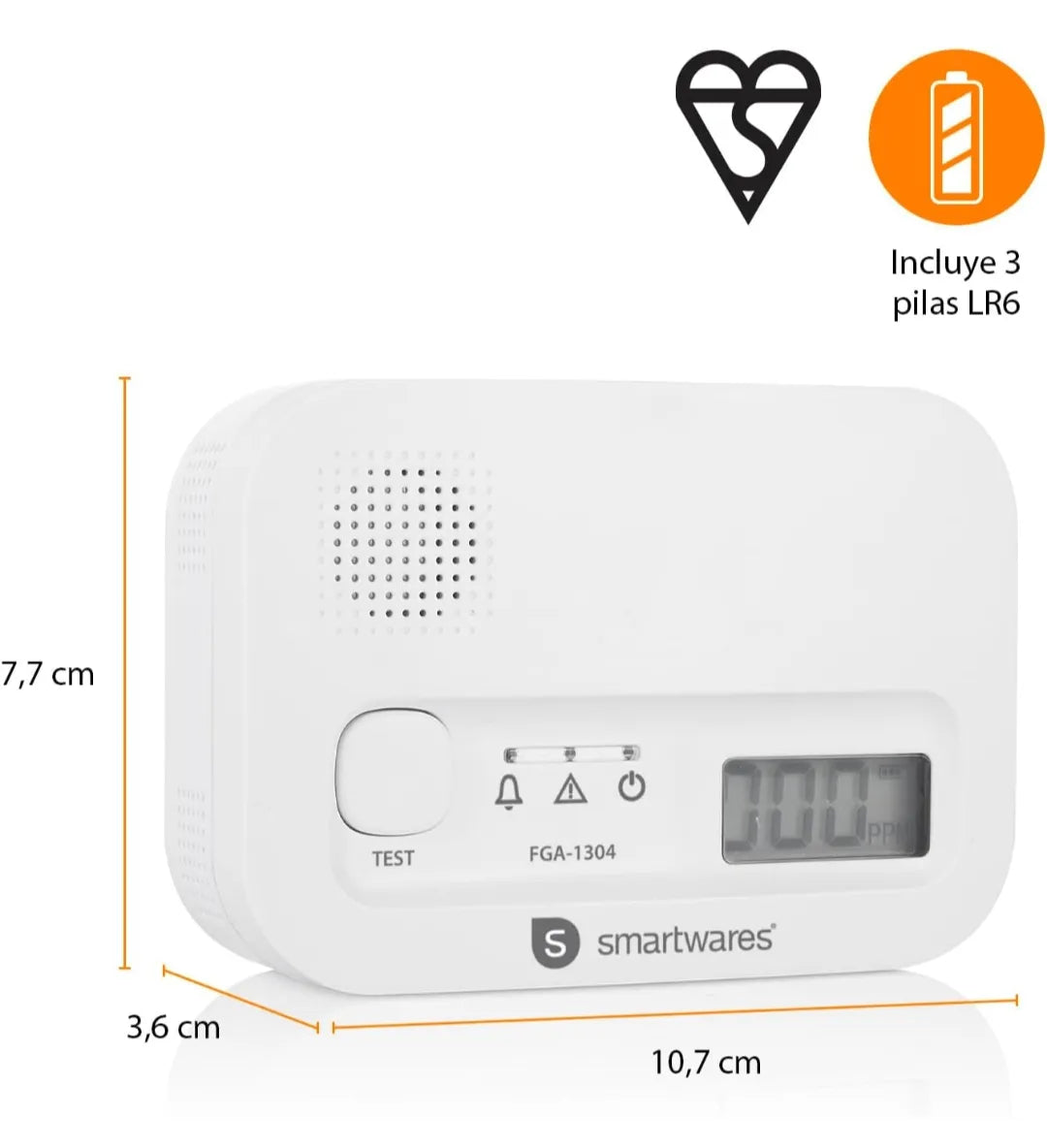 Detector de monóxido - Smartwares