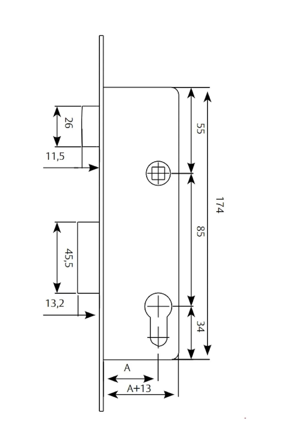 Cerradura Monopunto De Palanca Tesa Assa Abloy