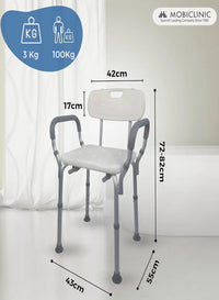 Silla de ducha con respaldo