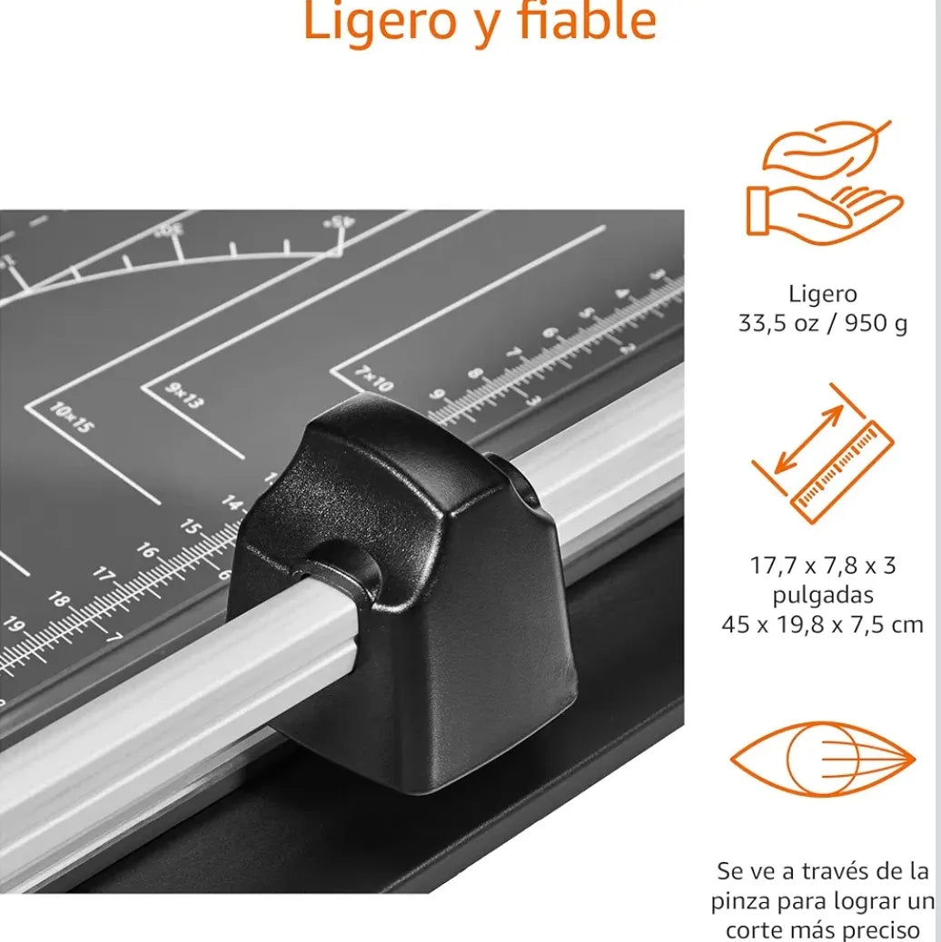 Guillotina de papel giratoria para A4 - Amazon basics