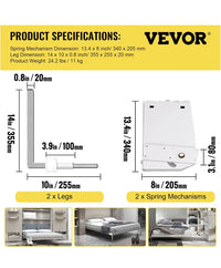 Kit de herrajes para Cama Abatible VEVOR