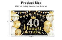 Decoracion de Fiesta de Oro 40 Cumpleaños