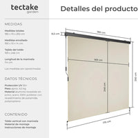 Toldo vertical exterior enrollable - Tectake