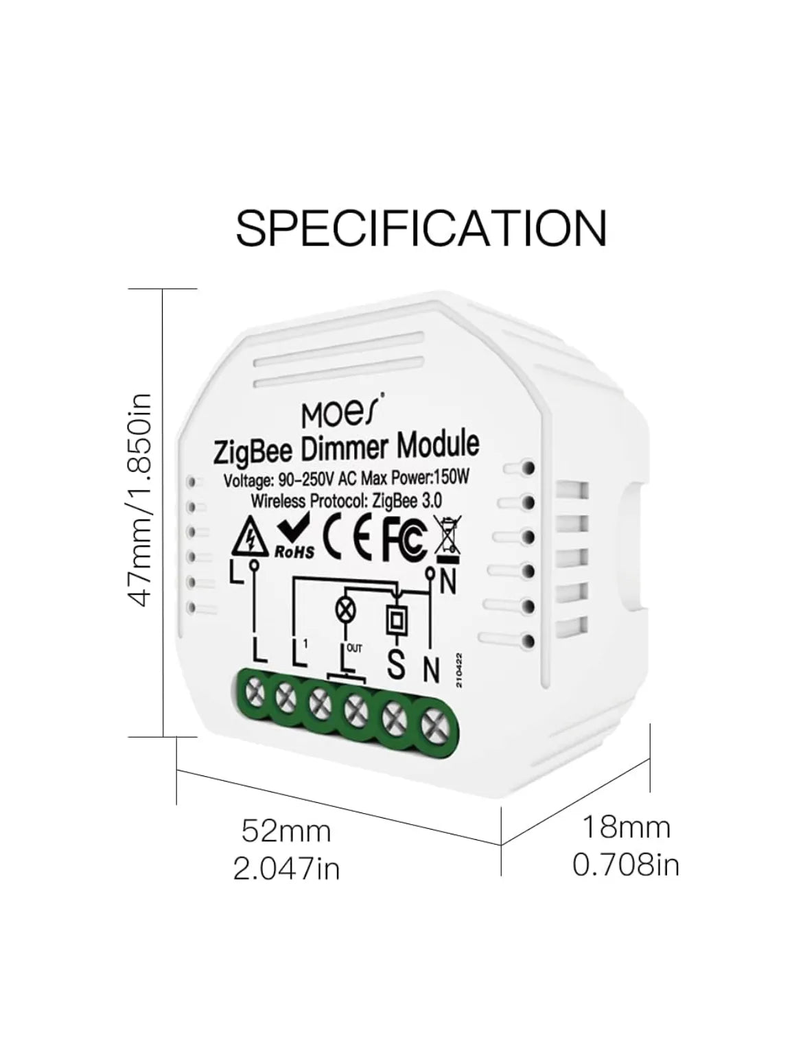 Mini Smart Alexa regulador de luz MOES ZigBee