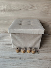 Puf Plegable Color Crema