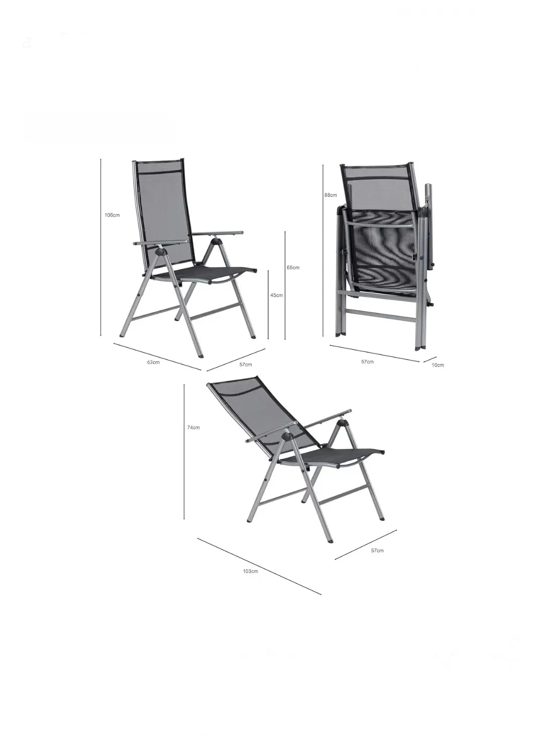 Silla de Jardín con Reposabrazos y Respaldo