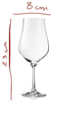 Juego de 6 copas de vino tinto Crystalex