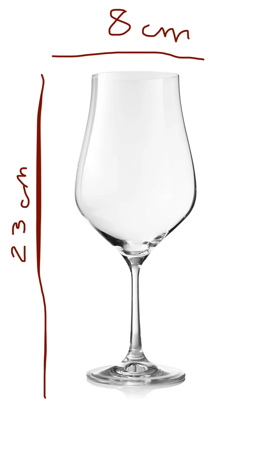 Juego de 6 copas de vino tinto Crystalex