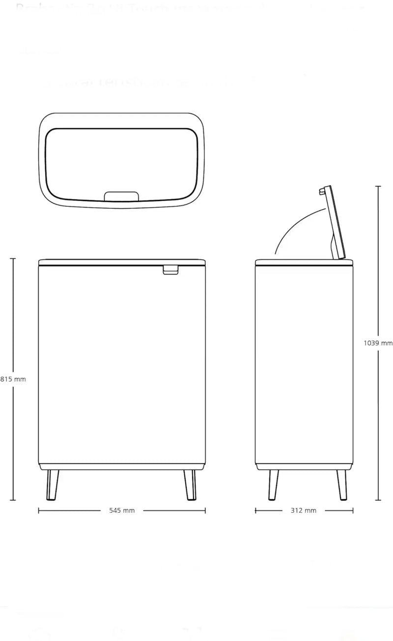 Cubo de basura con patas 2 x 30L