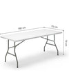 Mesa plegable 180cm.- KG KITGARDEN