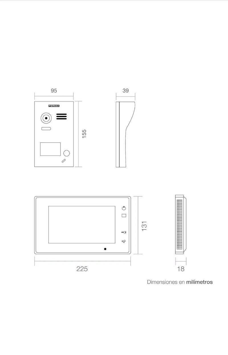 KIT Videoportero FERMAX 1401 WAY 7" 1 LINEA