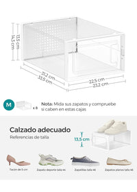 8 Cajas de Zapatos Plástico SONGMICS